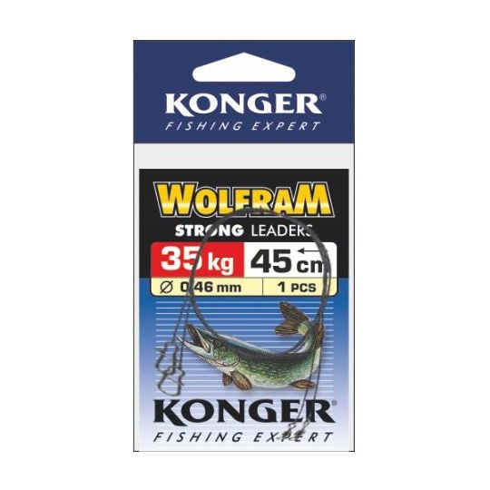 PRZYPON KONGER WOLFRAM ZIELONY 45cm 35kg 1szt PRZYPON KONGER WOLFRAM ZIELONY 45cm 35kg 1szt