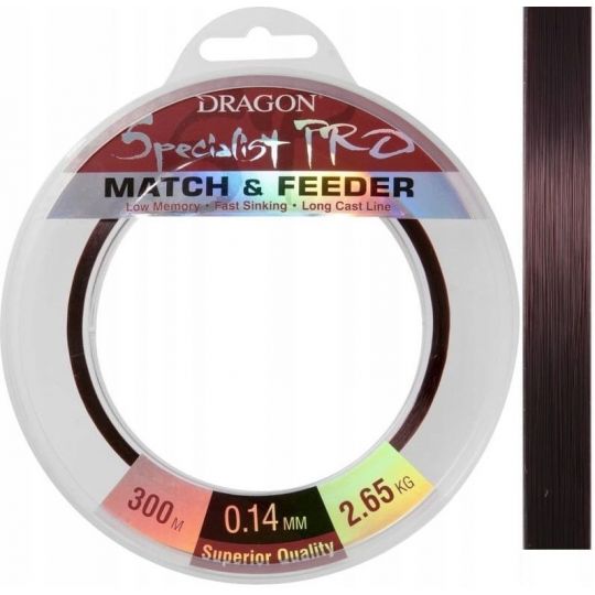 ŻYŁKA DRAGON SPECIALIST PRO MATCH FEEDER 300m 0,16 ŻYŁKA DRAGON SPECIALIST PRO MATCH FEEDER 300m 0,16