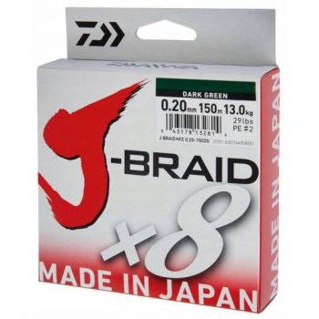 PLECIONKA DAIWA J-BRAID X8 0,18mm 150m DARK GREEN