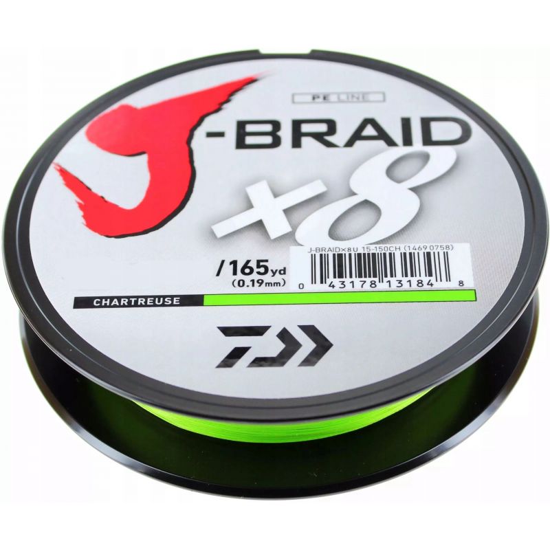 PLECIONKA DAIWA J-BRAID X8 0,28mm 300m CHARTREUSE PLECIONKA DAIWA J-BRAID X8 0,28mm 300m CHARTREUSE