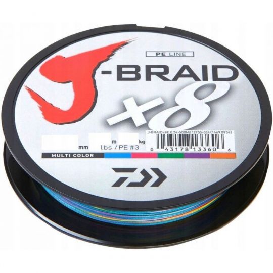 PLECIONKA DAIWA J-BRAID X8 0,35mm 300m MULTI COLOR PLECIONKA DAIWA J-BRAID X8 0,35mm 300m MULTI COLOR