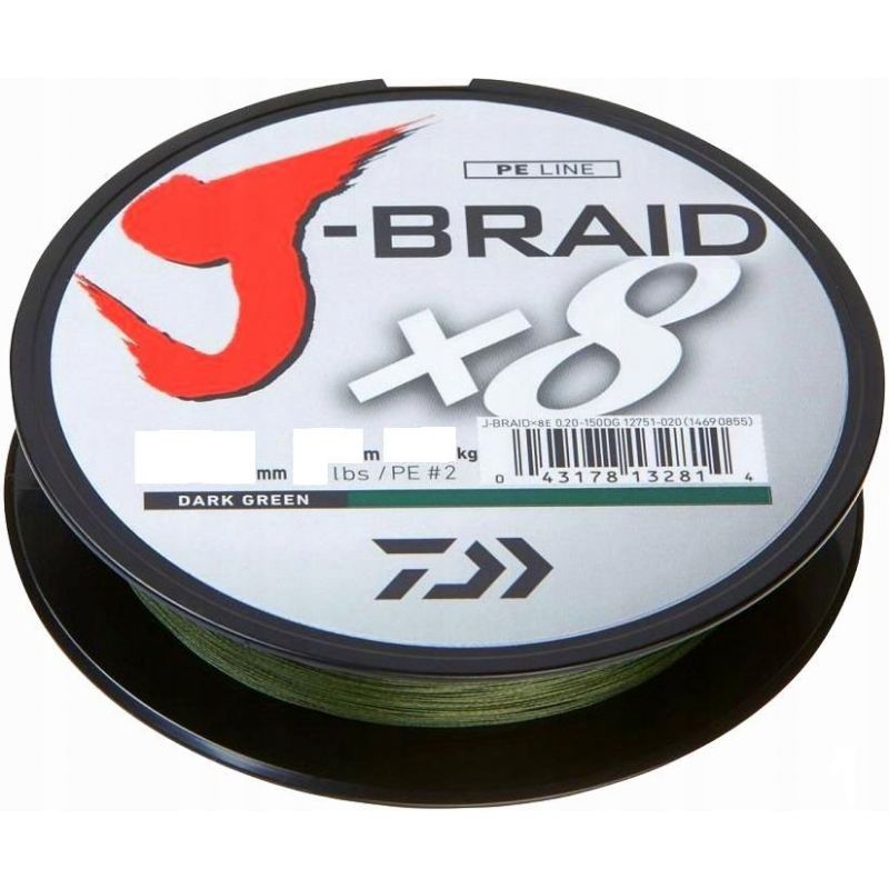 PLECIONKA DAIWA J-BRAID X8 0,16mm 300m DARK GREEN PLECIONKA DAIWA J-BRAID X8 0,16mm 300m DARK GREEN
