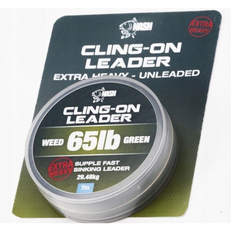 MATERIAŁ PRZYPONOWY NASH CLING-ON LEADER 65lb WEED MATERIAŁ PRZYPONOWY NASH CLING-ON LEADER 65lb WEED