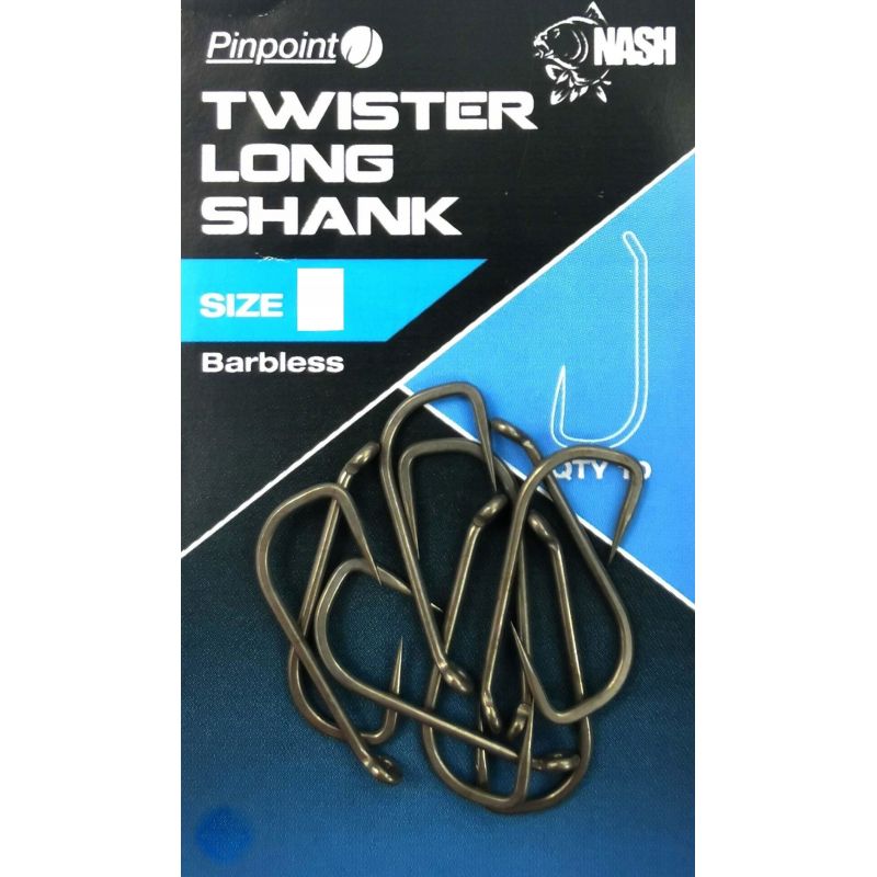 HACZYKI NASH KARPIOWE TWISTER LONG SIZE 4 BARBLESS HACZYKI NASH KARPIOWE TWISTER LONG SIZE 4 BARBLESS