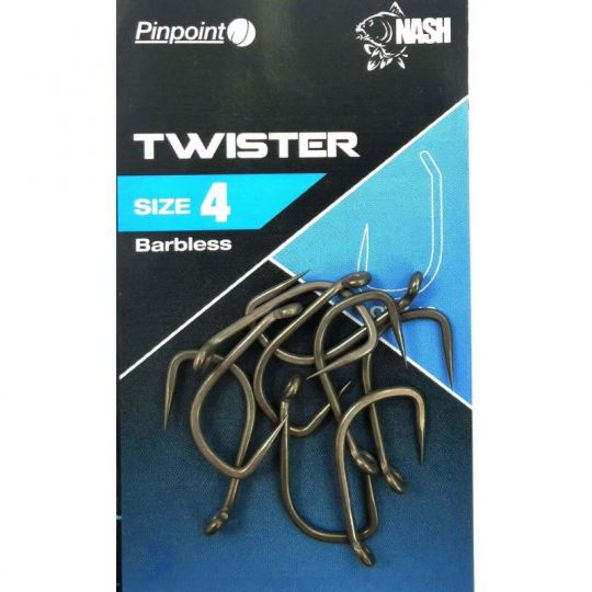 HACZYKI NASH KARPIOWE TWISTER SIZE 6 BARBLESS HACZYKI NASH KARPIOWE TWISTER SIZE 6 BARBLESS
