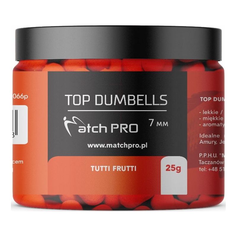 DUMBELLS MATCH PRO TOP TUTTI FRUTTI 7mm 25g DUMBELLS MATCH PRO TOP TUTTI FRUTTI 7mm 25g