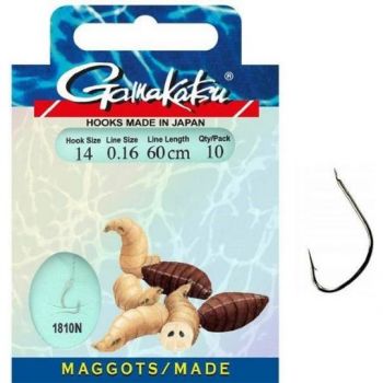 HACZYKI GAMAKATSU MAGGOT 1810N PRZYPON 0,16mm  14
