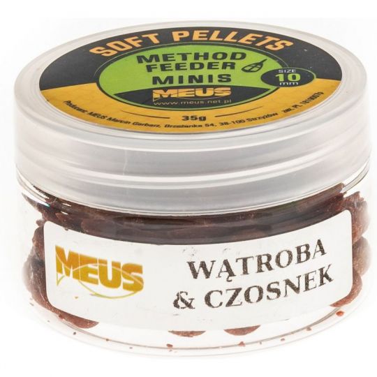PELLET MEUS SOFT 10mm 35g MINIS WĄTROBA CZOSNEK PELLET MEUS SOFT 10mm 35g MINIS WĄTROBA CZOSNEK