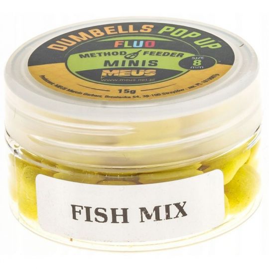 DUMBELLS MEUS FLUO POP UP 8mm MINIS FISH MIX DUMBELLS MEUS FLUO POP UP 8mm MINIS FISH MIX