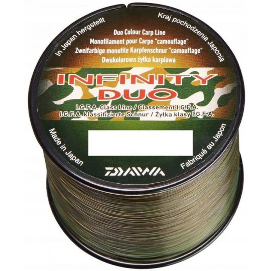 ŻYŁKA DAIWA INFINITY DUO CAMO 0,27mm 1670m 6,5kg ŻYŁKA DAIWA INFINITY DUO CAMO 0,27mm 1670m 6,5kg
