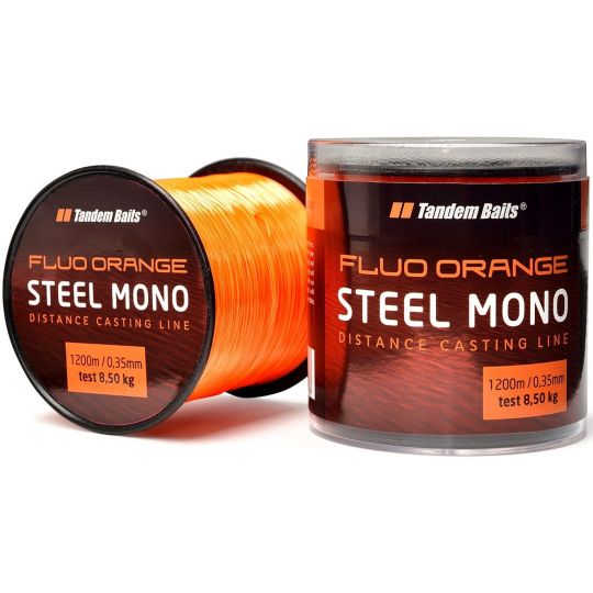 ŻYŁKA TANDEM BAITS STEEL MONO FLUO 1200m 0,30mm OR ŻYŁKA TANDEM BAITS STEEL MONO FLUO 1200m 0,30mm OR