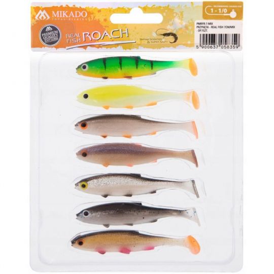 GUMA MIKADO PRZYNĘTA REAL FISH ROACH 7cm MIX 7szt GUMA MIKADO PRZYNĘTA REAL FISH ROACH 7cm MIX 7szt