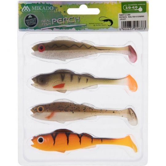 GUMA MIKADO PRZYNĘTA REAL FISH 9.5cm MIX 4szt GUMA MIKADO PRZYNĘTA REAL FISH 9.5cm MIX 4szt