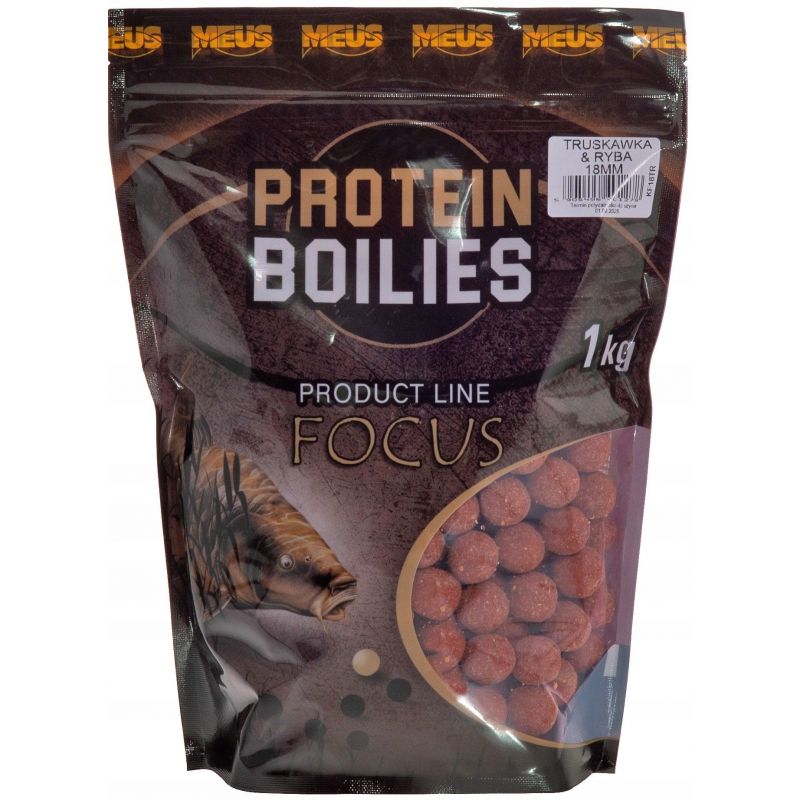 KULKI ZANĘTOWE MEUS FOCUS 1kg 18mm RYBA TRUSKAWKA KULKI ZANĘTOWE MEUS FOCUS 1kg 18mm RYBA TRUSKAWKA