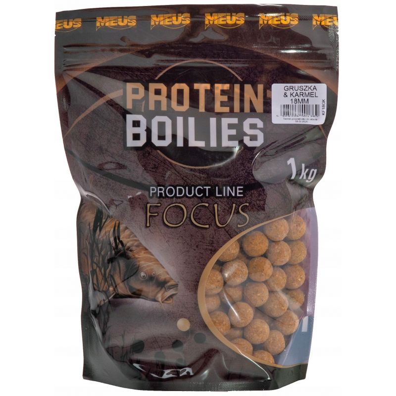 KULKI ZANĘTOWE MEUS FOCUS 1kg 18mm GRUSZKA KARMEL