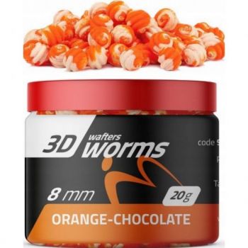 WAFTERS MATCH PRO TOP WORMS DUO 8mm ORANGE CHOCOLA