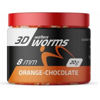 WAFTERS MATCH PRO TOP WORMS DUO 8mm ORANGE CHOCOLA