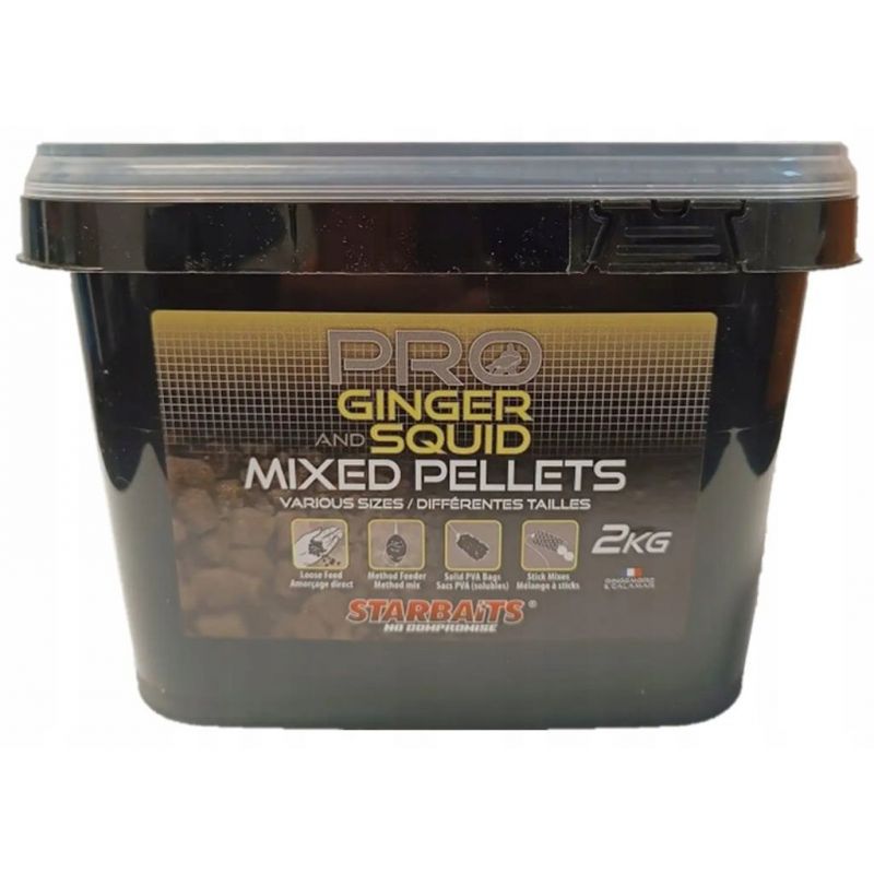 PELLET STARBAITS GINGER SQUID MIXED 2kg WIADRO PELLET STARBAITS GINGER SQUID MIXED 2kg WIADRO