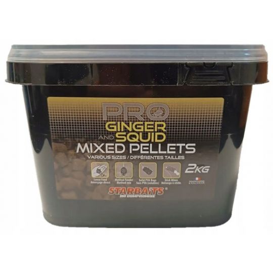 PELLET STARBAITS GINGER SQUID MIXED 2kg WIADRO PELLET STARBAITS GINGER SQUID MIXED 2kg WIADRO
