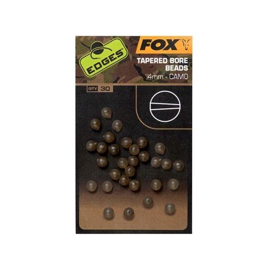 KORALIKI FOX CAMO TAPERED BORE BEAD 4mm KORALIKI FOX CAMO TAPERED BORE BEAD 4mm