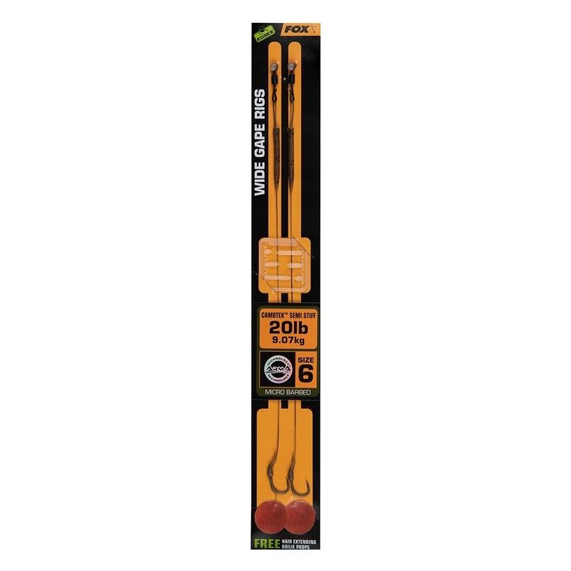 PRZYPON FOX WIDE GAPE CAMOTEX SEMI STIFF 6 20lb PRZYPON FOX WIDE GAPE CAMOTEX SEMI STIFF 6 20lb