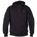 BLUZA FOX COLLECTION BLACK ORANGE HOODIE ROZMIAR M