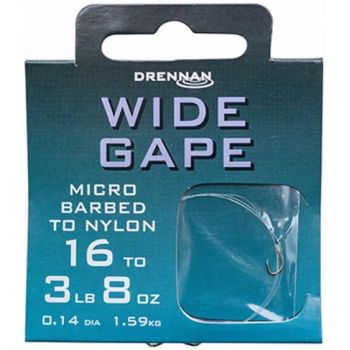 PRZYPONY DRENNAN GOTOWE WIDE GAPE HAK 12 /0,16mm