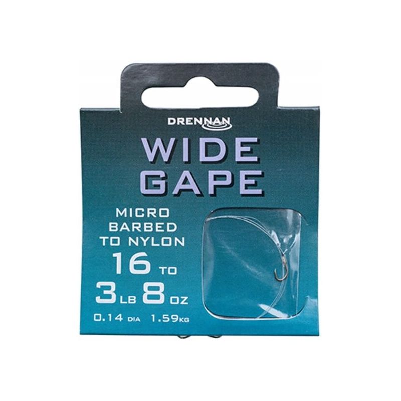 PRZYPONY DRENNAN GOTOWE WIDE GAPE HAK 12 /0,16mm PRZYPONY DRENNAN GOTOWE WIDE GAPE HAK 12 /0,16mm