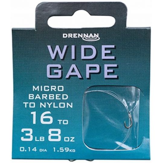 PRZYPONY DRENNAN GOTOWE WIDE GAPE HAK 12 /0,16mm PRZYPONY DRENNAN GOTOWE WIDE GAPE HAK 12 /0,16mm