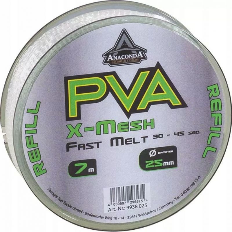 SIATKA ANACONDA PVA FAST MELT X-MESH 7m 25mm SIATKA ANACONDA PVA FAST MELT X-MESH 7m 25mm
