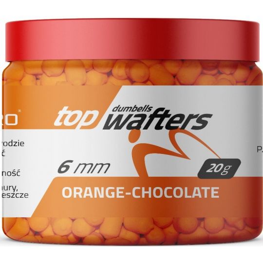 DUMBELLS MATCH PRO TOP WAFTERS ORANGE CHOCOLATE 20 DUMBELLS MATCH PRO TOP WAFTERS ORANGE CHOCOLATE 20