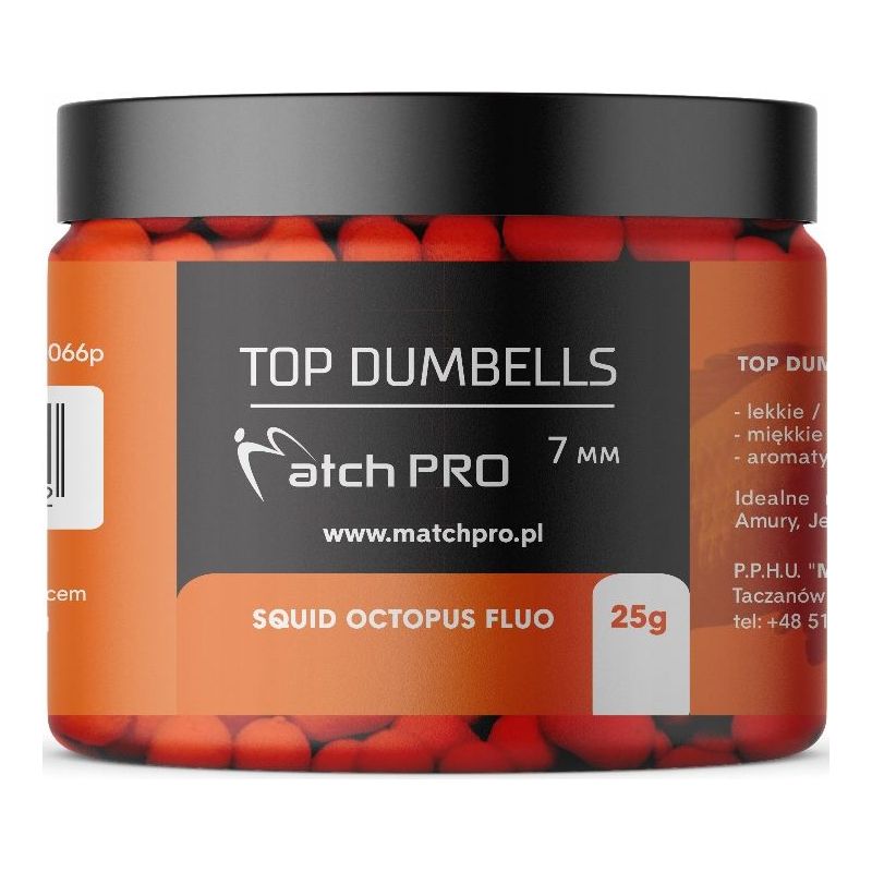 DUMBELLS MATCH PRO TOP SQUID OCTOPUS FLUO 7mm 25g DUMBELLS MATCH PRO TOP SQUID OCTOPUS FLUO 7mm 25g