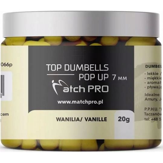 DUMBELLS MATCH PRO TOP POP UP WANILIA 7mm 20g DUMBELLS MATCH PRO TOP POP UP WANILIA 7mm 20g