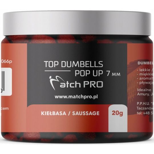 DUMBELLS MATCH PRO TOP POP UP KIEŁBASA 7mm 20g DUMBELLS MATCH PRO TOP POP UP KIEŁBASA 7mm 20g