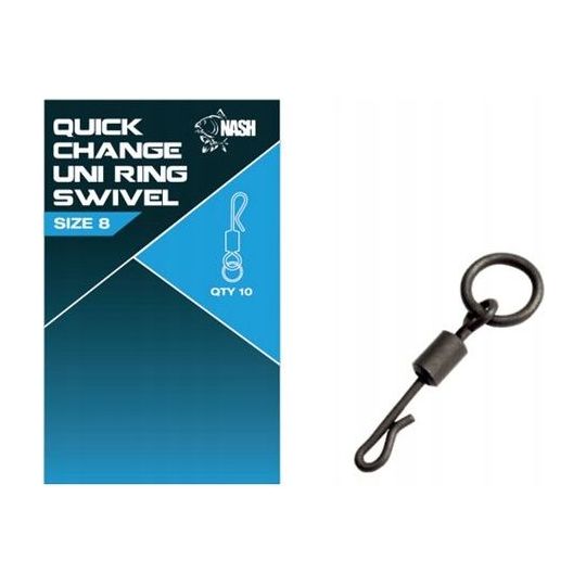 KRĘTLIK NASH QUICK CHANGE RING SWIVEL 8 KRĘTLIK NASH QUICK CHANGE RING SWIVEL 8