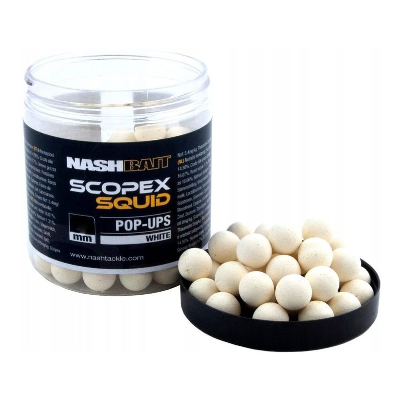 KULKI NASH SCOPEX SQUID POP UP 15mm 75g WHITE KULKI NASH SCOPEX SQUID POP UP 15mm 75g WHITE