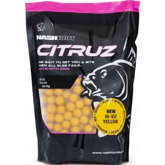 KULKI NASH CITRUZ BOILIES YELLOW 12mm 1kg KULKI NASH CITRUZ BOILIES YELLOW 12mm 1kg