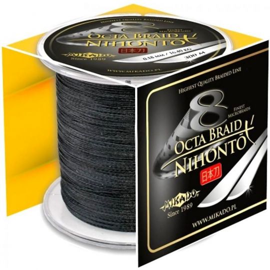 PLECIONKA NIHONTO OCTA BRAID 300M BLACK 0,12mm PLECIONKA NIHONTO OCTA BRAID 300M BLACK 0,12mm