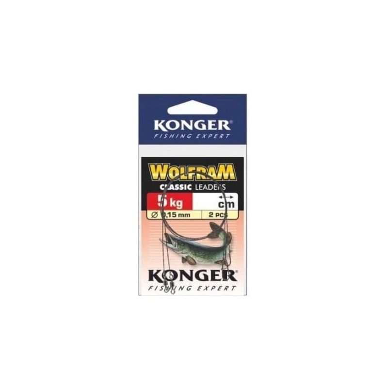 PRZYPON KONGER WOLFRAM CZERWONY 25cm 5kg 2szt PRZYPON KONGER WOLFRAM CZERWONY 25cm 5kg 2szt