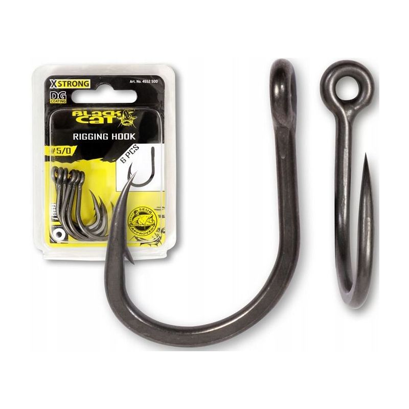 HACZYKI HAKI BLACK CAT RIGGING DG COATING 5/0 6szt HACZYKI HAKI BLACK CAT RIGGING DG COATING 5/0 6szt