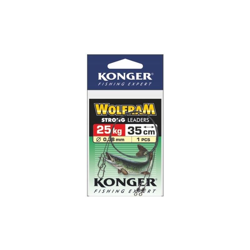 PRZYPON KONGER WOLFRAM STRONG 35cm 25kg 1szt PRZYPON KONGER WOLFRAM STRONG 35cm 25kg 1szt