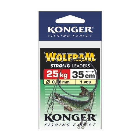 PRZYPON KONGER WOLFRAM STRONG 35cm 25kg 1szt PRZYPON KONGER WOLFRAM STRONG 35cm 25kg 1szt