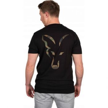 KOSZULKA T-SHIRT FOX BLACK LARGE PRINT ROZMIAR XL