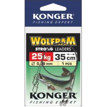 PRZYPON KONGER WOLFRAM ZIELONY 45cm 25kg 1szt
