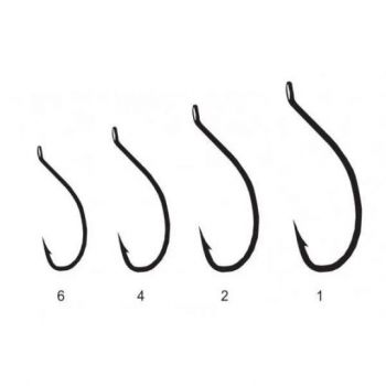 HACZYKI HAYABUSA CARP HOOK W1 BLACK NICKEL 4 HAKI