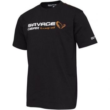 KOSZULKA T-SHIRT SAVAGE GEAR BLACK LOGO ROZMIAR M