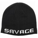 CZAPKA SAVAGE GEAR ZIMOWA LOGO BEANIE BLACK WHITE