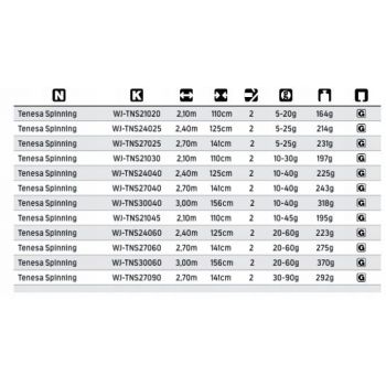 WĘDKA JAXON TENESA SPINNING 2,70m 10-40g