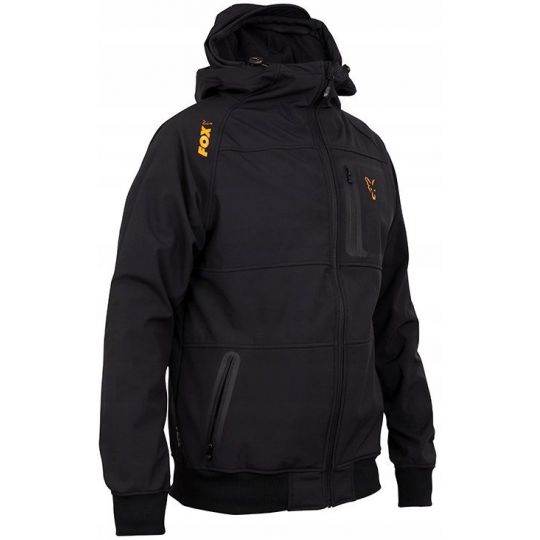 KURTKA FOX COLL BLACK ORANGE SHELL HOODIE XXL KURTKA FOX COLL BLACK ORANGE SHELL HOODIE XXL