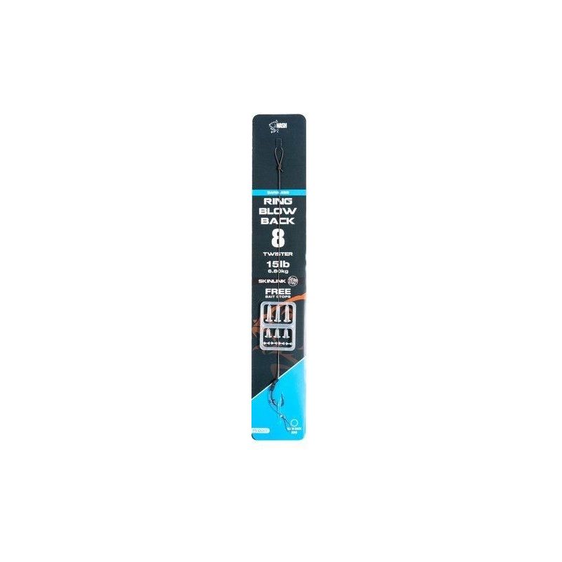 PRZYPON Z HAKIEM NASH RING BLOW BACK SIZE 8 BARBLE PRZYPON Z HAKIEM NASH RING BLOW BACK SIZE 8 BARBLE
